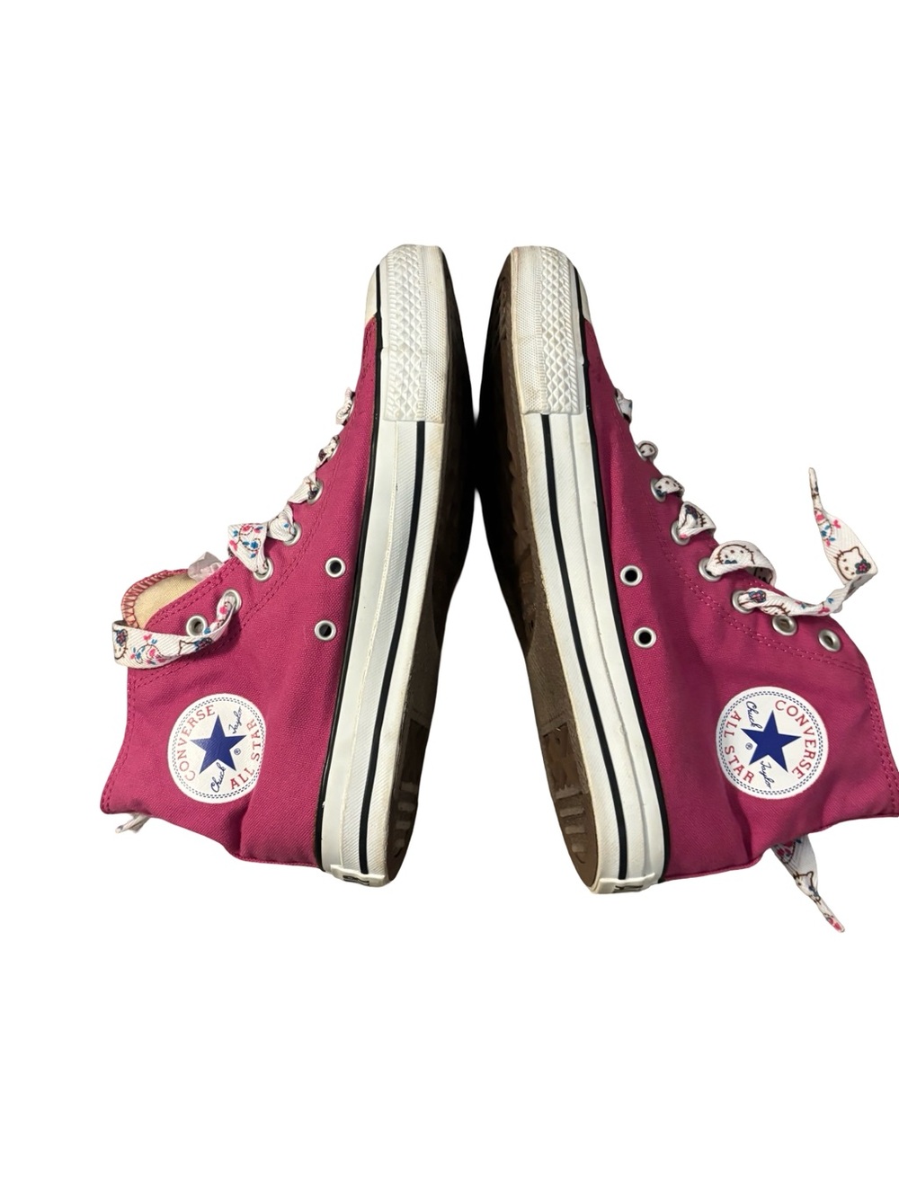 Converse Y2k High Top Magenta Hello Kitty Lases Casual Skater Sneakers Size 10
